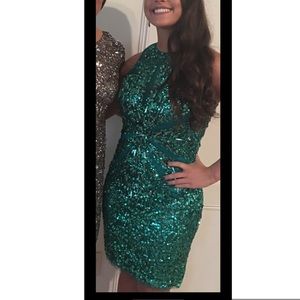 Authentic Sherri Hill Emerald Dress